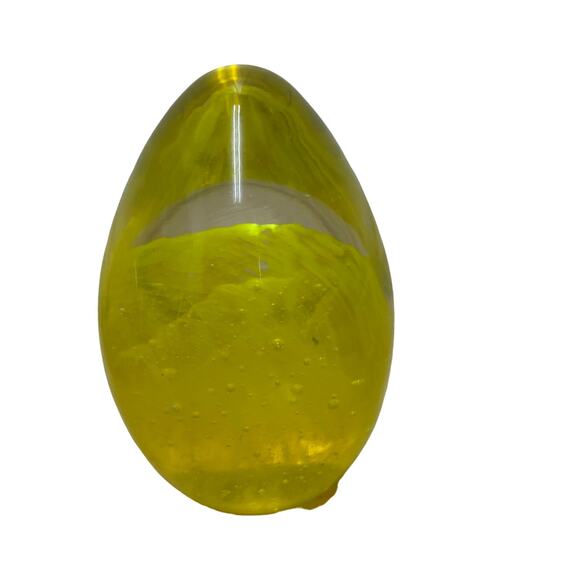 K's Collection Set Of 2 Paperweights Yellow/Orange Swirl Good Used Condition - Picture 2 of 12